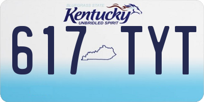 KY license plate 617TYT