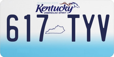 KY license plate 617TYV
