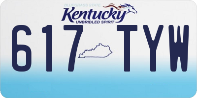 KY license plate 617TYW