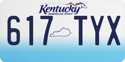 KY license plate 617TYX