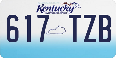 KY license plate 617TZB