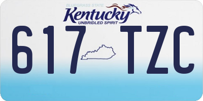 KY license plate 617TZC