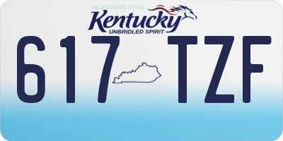 KY license plate 617TZF