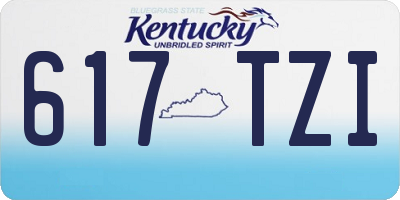 KY license plate 617TZI