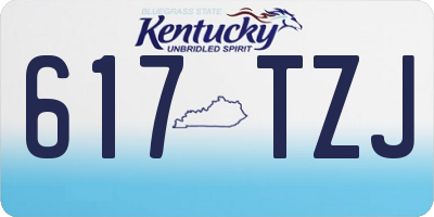 KY license plate 617TZJ