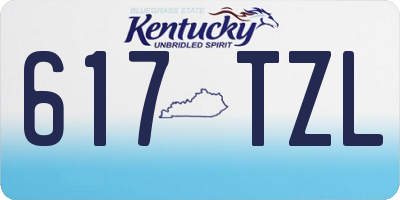 KY license plate 617TZL