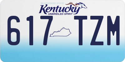 KY license plate 617TZM
