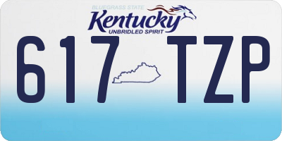 KY license plate 617TZP