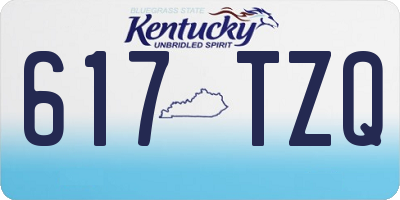 KY license plate 617TZQ