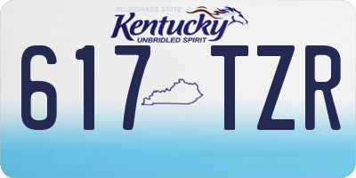 KY license plate 617TZR