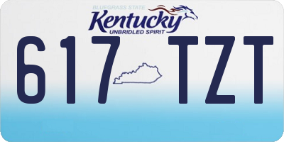 KY license plate 617TZT