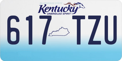 KY license plate 617TZU