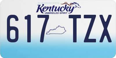 KY license plate 617TZX