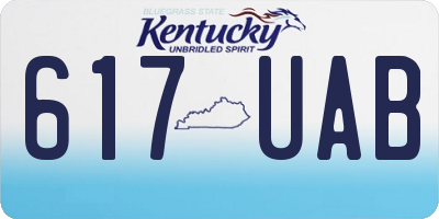 KY license plate 617UAB