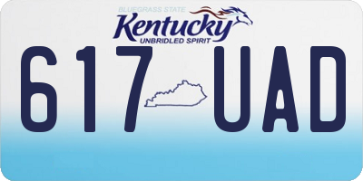 KY license plate 617UAD