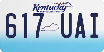 KY license plate 617UAI