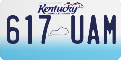 KY license plate 617UAM