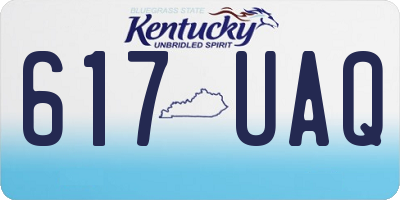 KY license plate 617UAQ