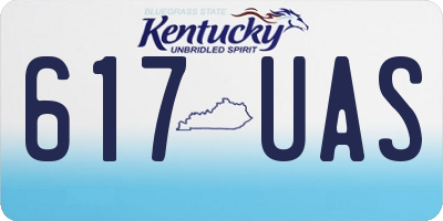 KY license plate 617UAS