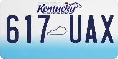 KY license plate 617UAX