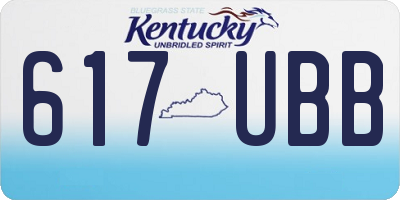 KY license plate 617UBB