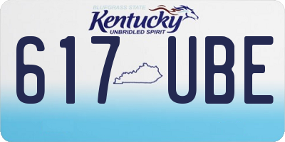 KY license plate 617UBE