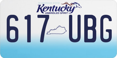 KY license plate 617UBG