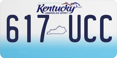 KY license plate 617UCC