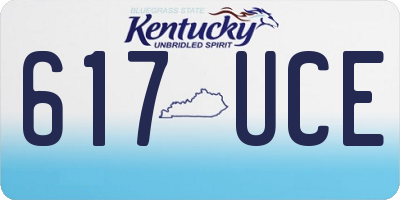 KY license plate 617UCE