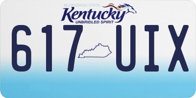 KY license plate 617UIX