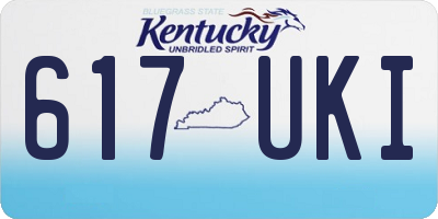 KY license plate 617UKI