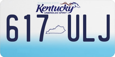 KY license plate 617ULJ