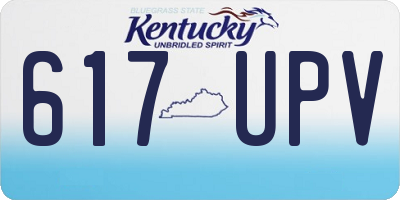 KY license plate 617UPV
