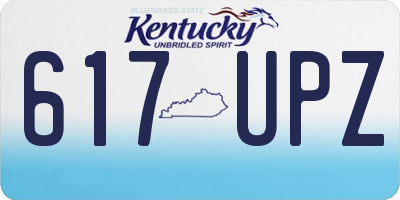 KY license plate 617UPZ