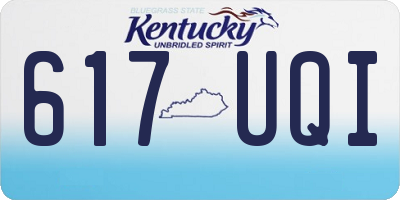 KY license plate 617UQI