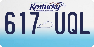 KY license plate 617UQL
