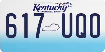 KY license plate 617UQO