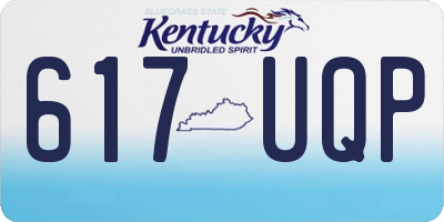 KY license plate 617UQP