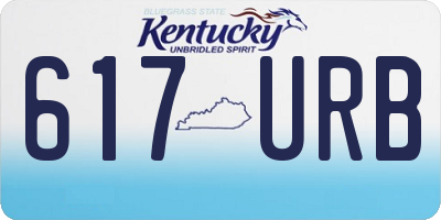 KY license plate 617URB