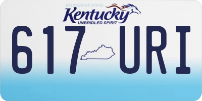 KY license plate 617URI