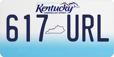 KY license plate 617URL
