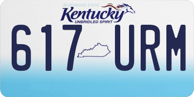 KY license plate 617URM