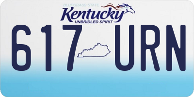 KY license plate 617URN