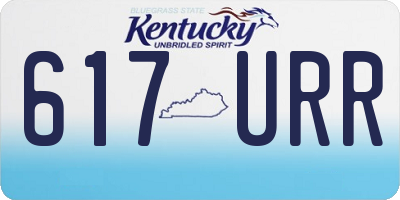KY license plate 617URR