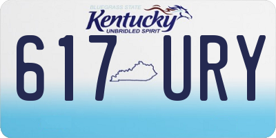 KY license plate 617URY