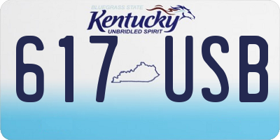 KY license plate 617USB