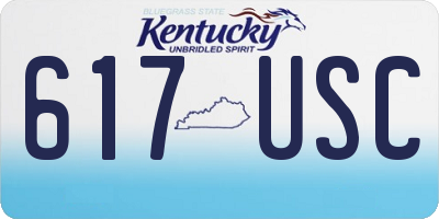KY license plate 617USC