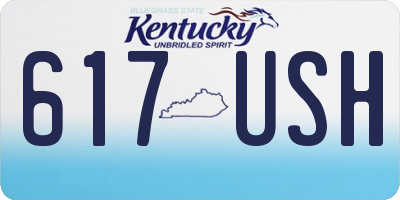 KY license plate 617USH