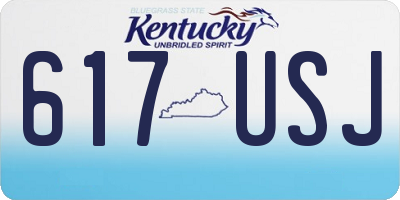 KY license plate 617USJ