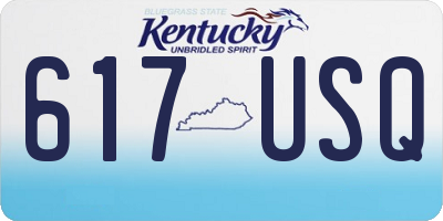 KY license plate 617USQ